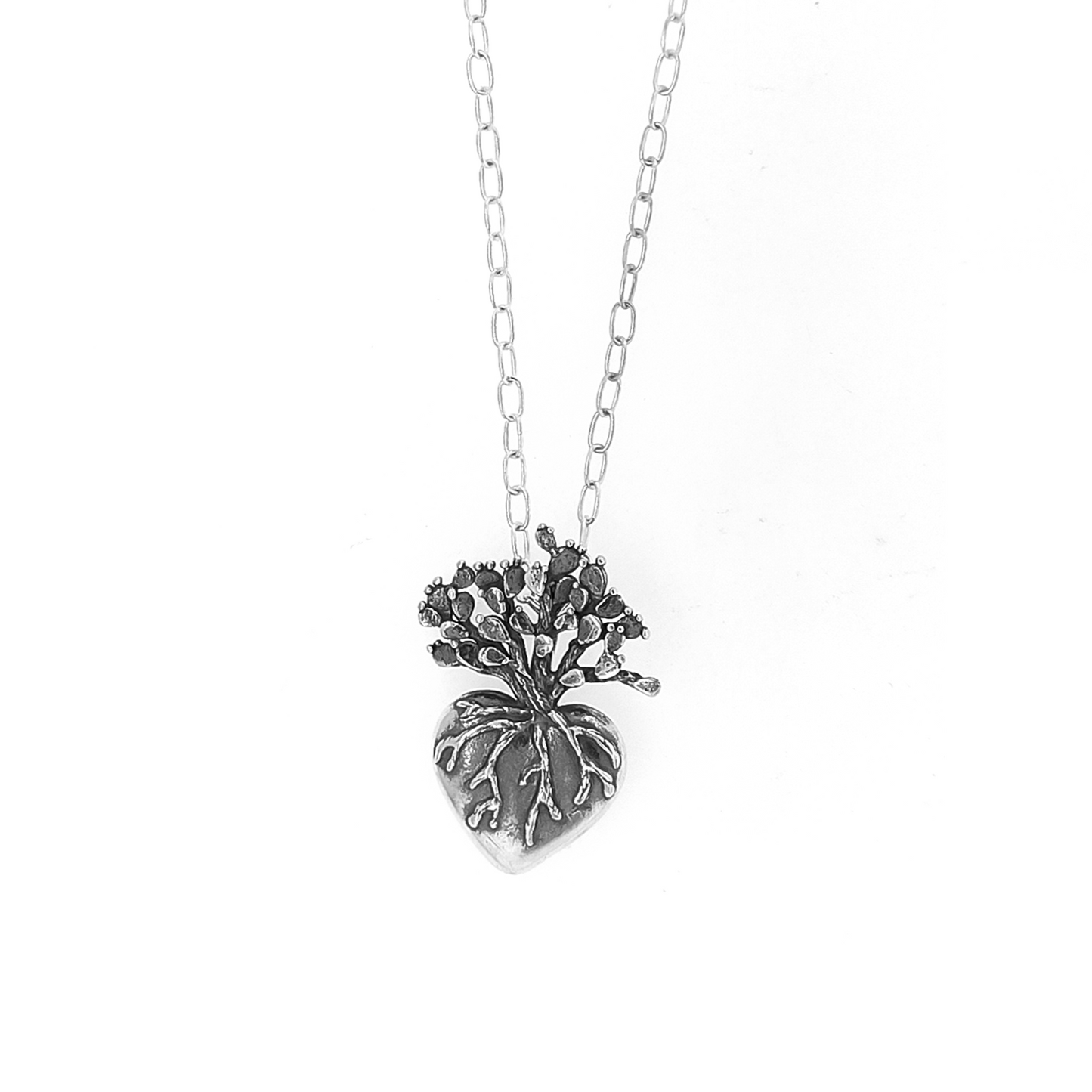 Dije Corazón de Nopal - Citlali Joyas