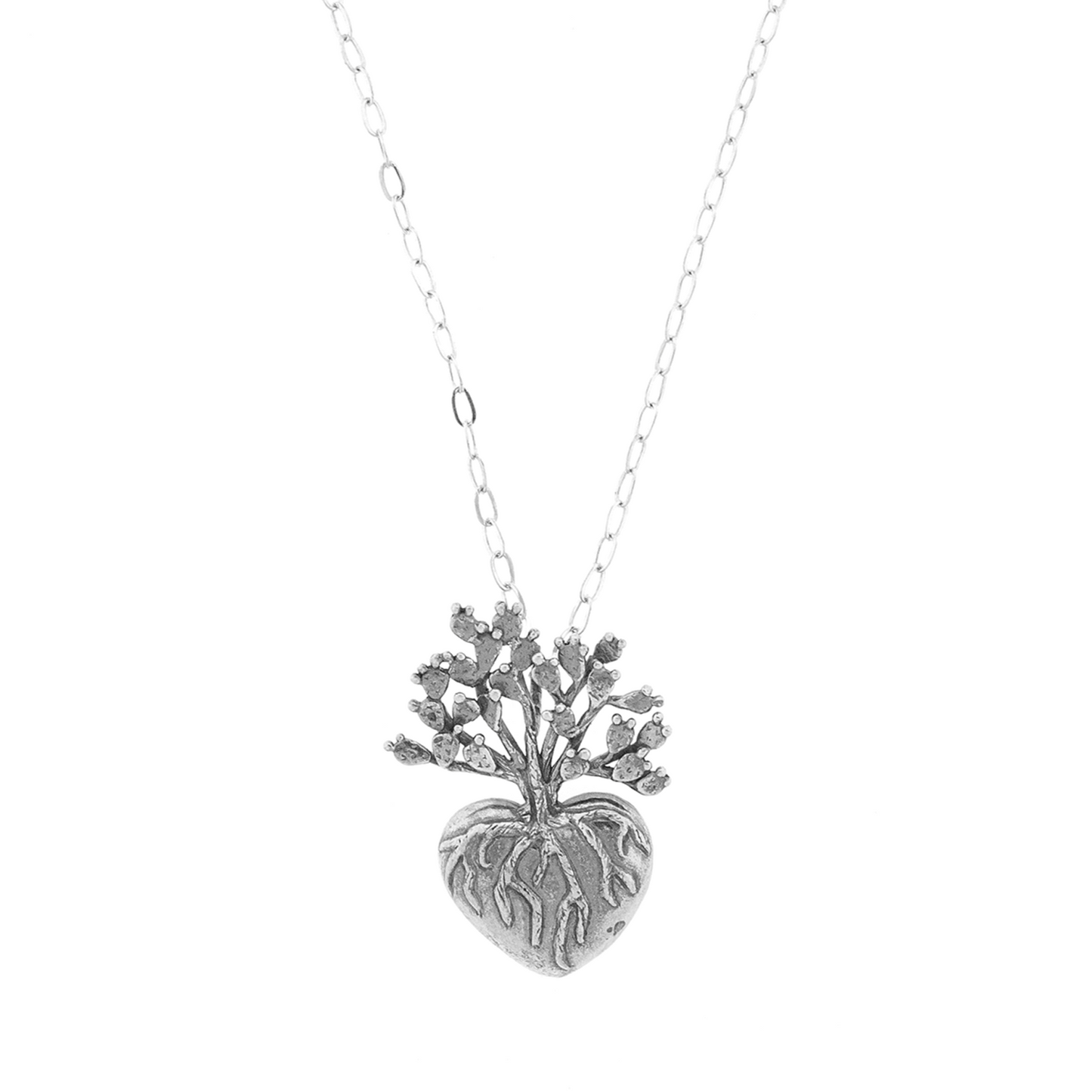 Dije Corazón de Nopal grande - Citlali Joyas