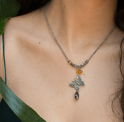 Collar Mariposa Monarca - Citlali Joyas