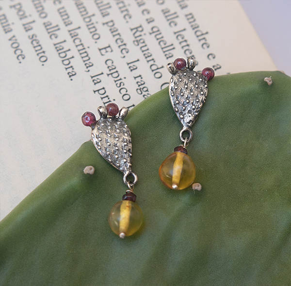 Aretes de Nopal medianos - Citlali Joyas
