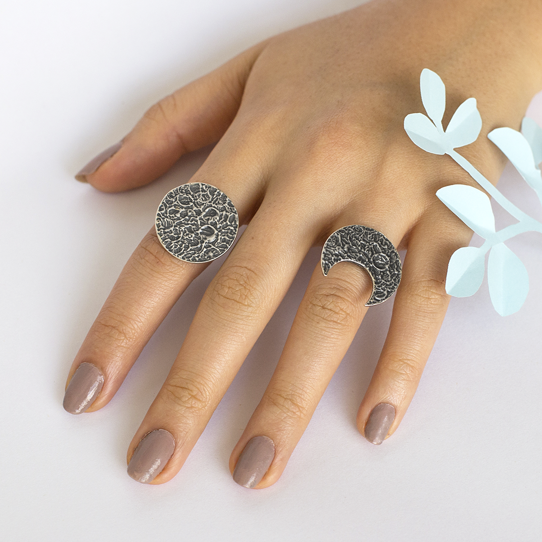 Anillo Luna Llena - Citlali Joyas