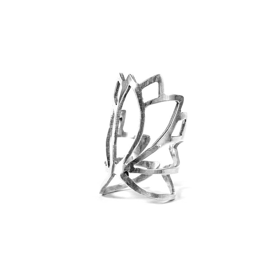Anillo Flor de Loto Calado - Citlali Joyas