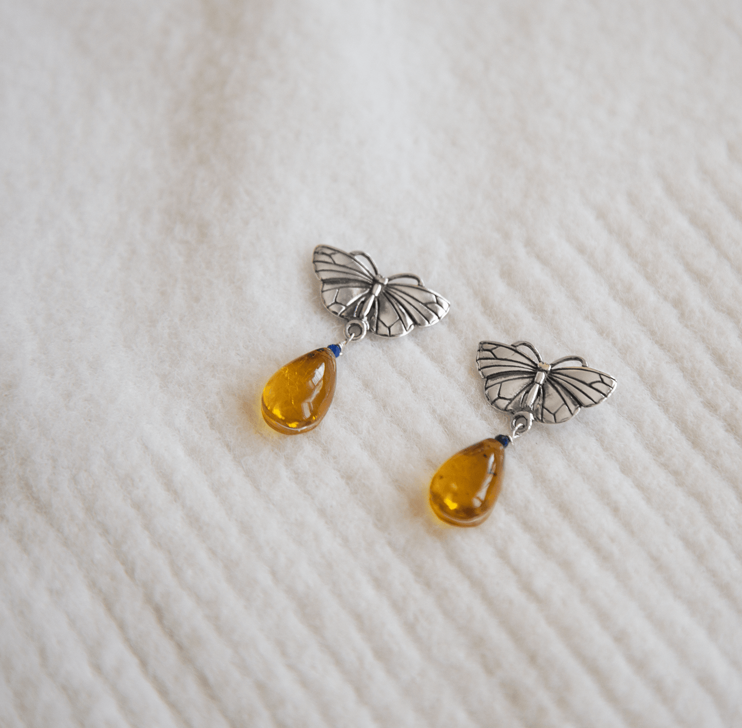 Aretes Mariposa Ámbar - Citlali Joyas