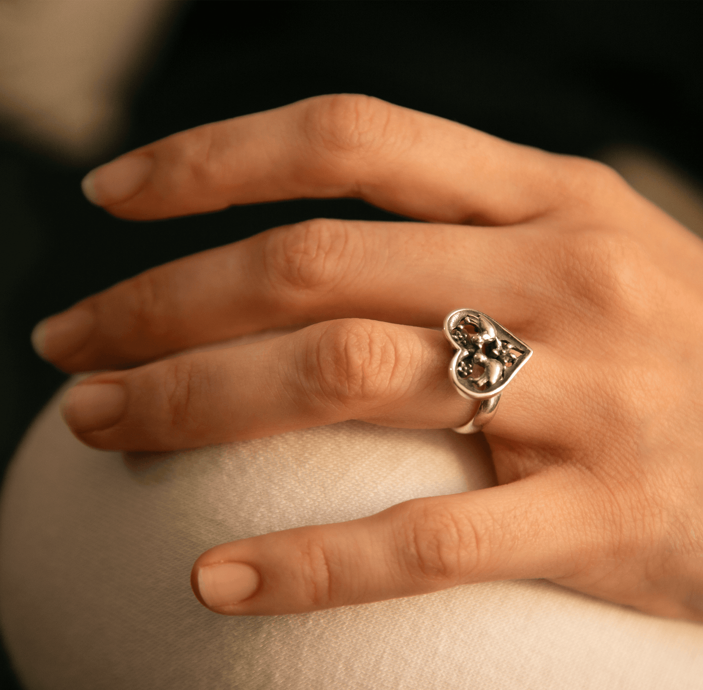 Anillo Pajaritos Enamorados chico - Citlali Joyas