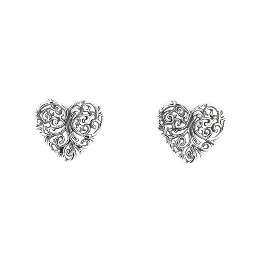Aretes Corazón de Guías - Citlali Joyas