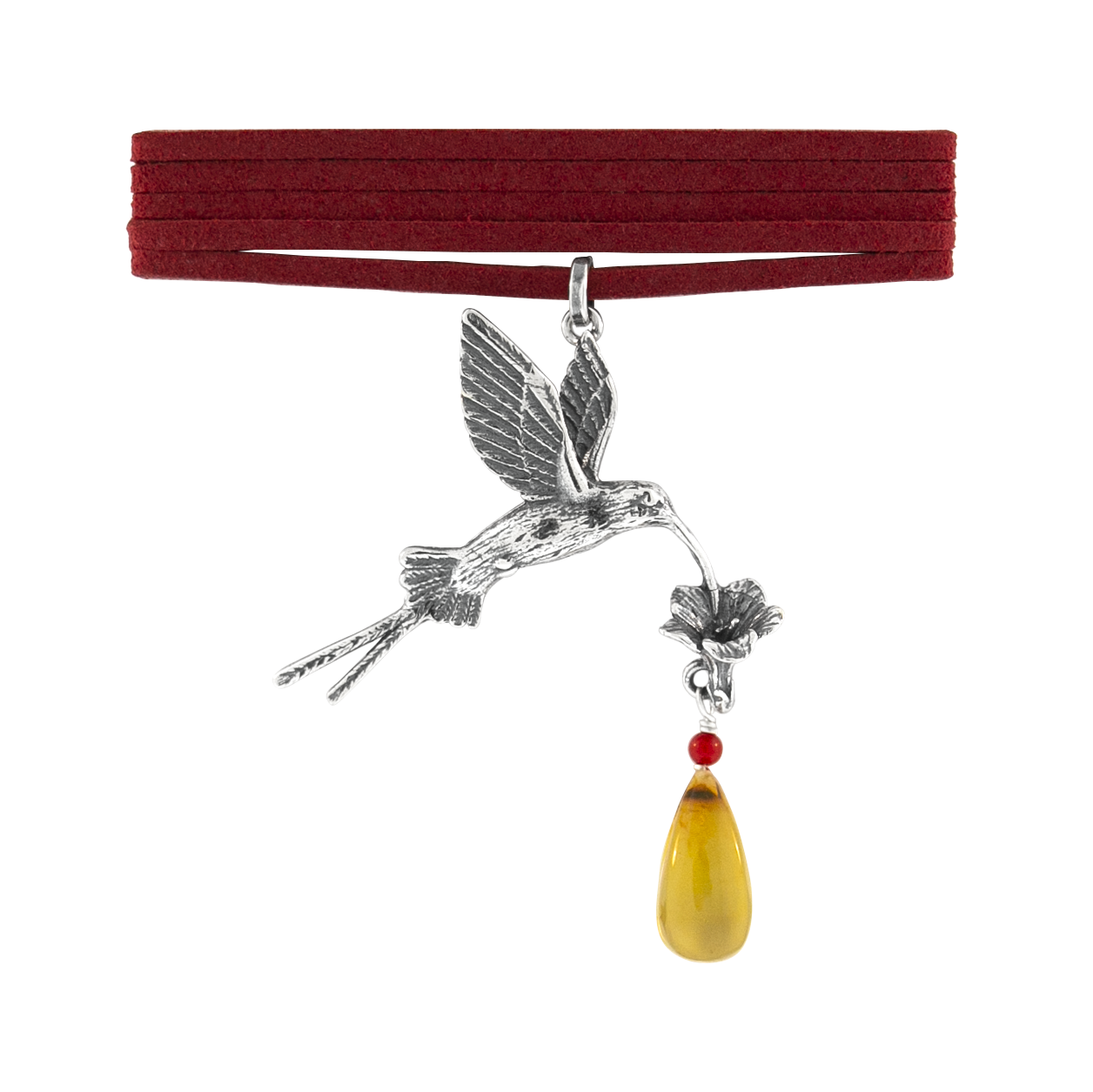 Dije Colibrí con Ámbar