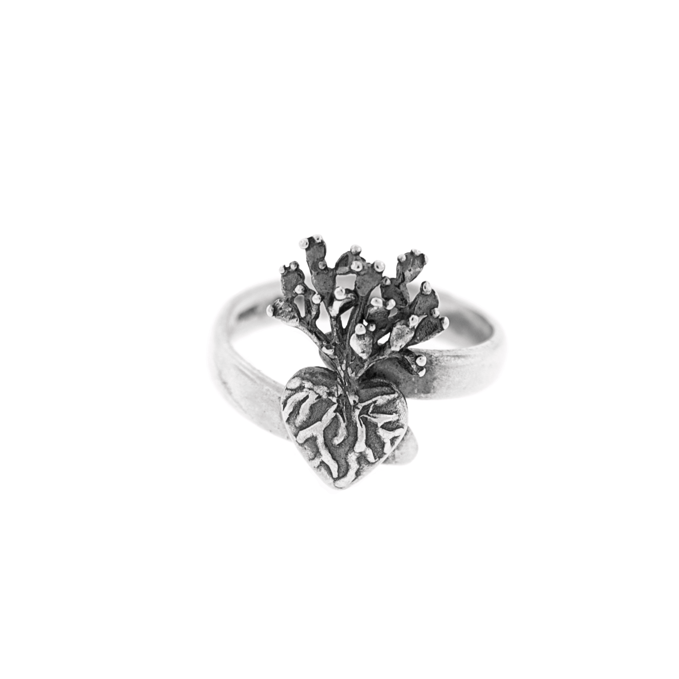 Anillo Corazón de Nopal chico - Citlali Joyas