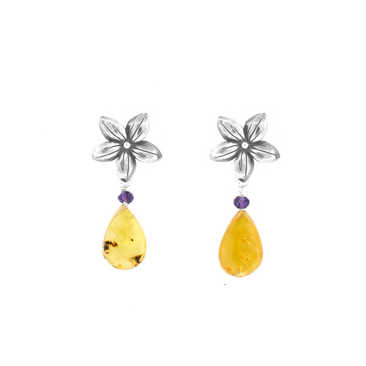 Aretes Jazmín con Ámbar