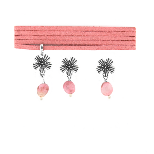 Juego Flor Fresa - Citlali Joyas