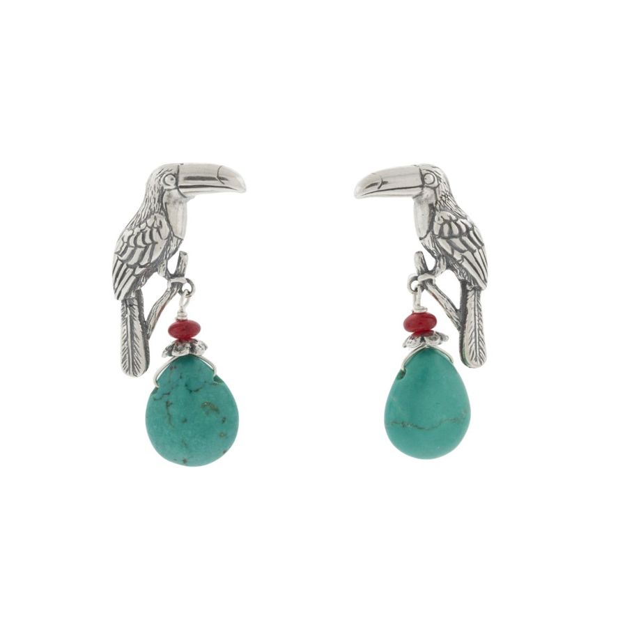 Aretes Tucán Turquesa