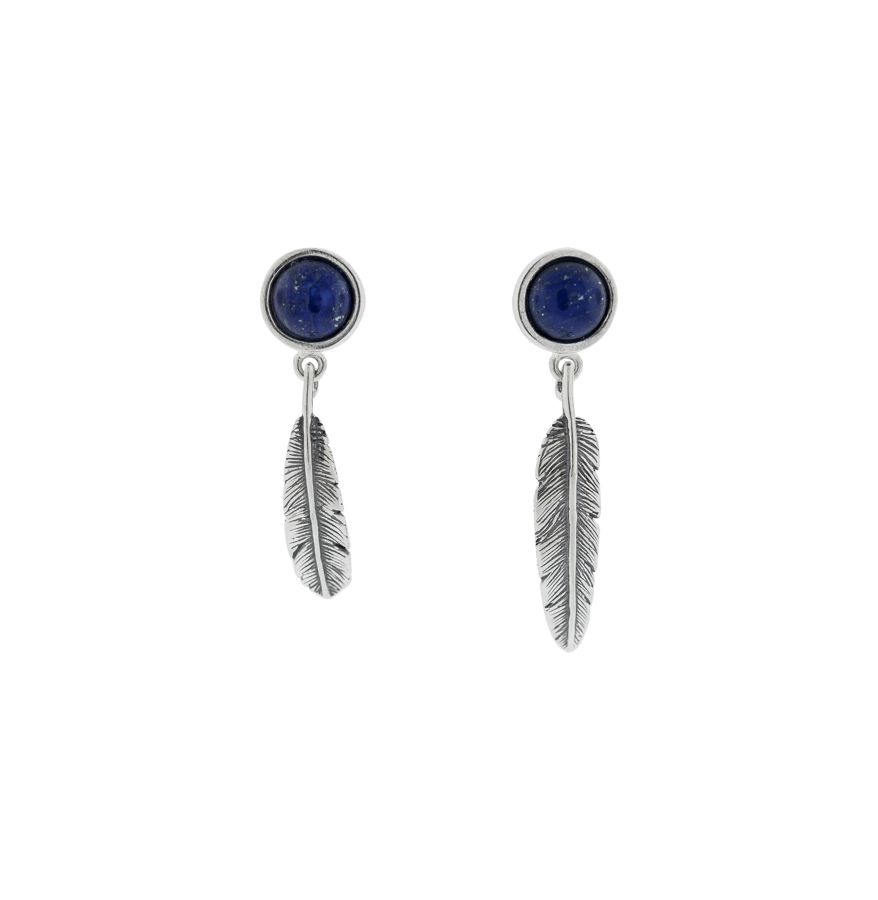 Aretes Pluma Azul