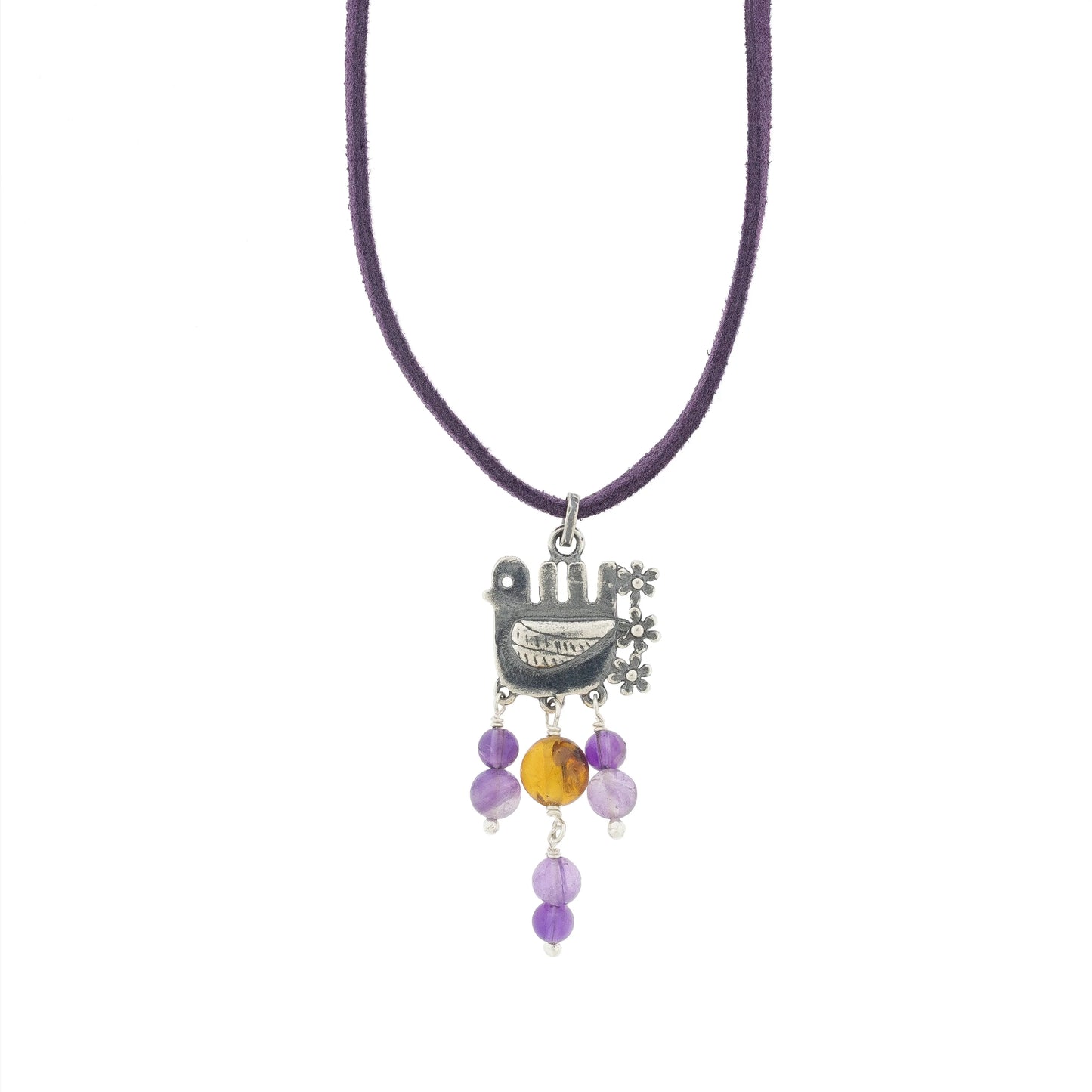 Dije Paloma Citlali con piedras