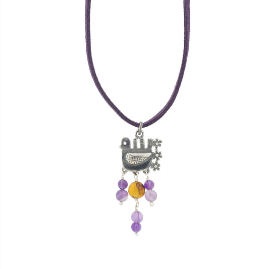 Dije Paloma Citlali con piedras