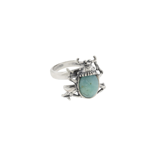 Anillo escarabajo oval