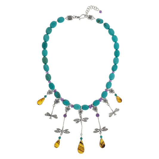 Collar alegres libélulas