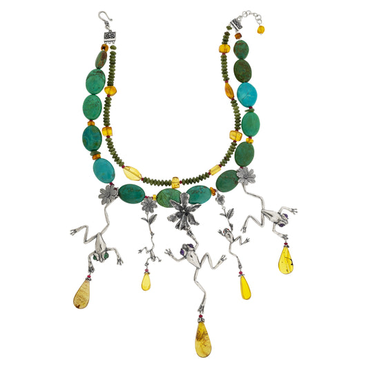 Collar ranas divertidas