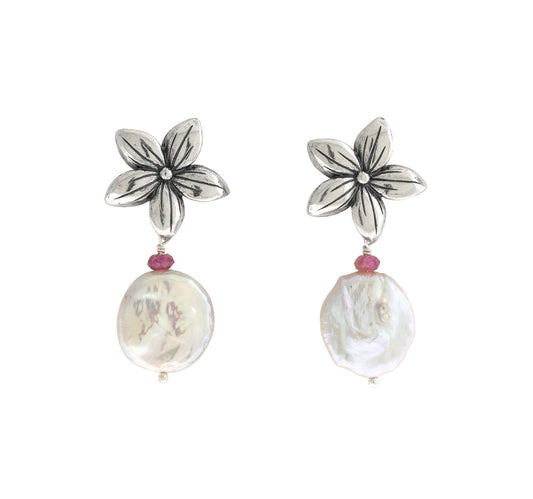 Aretes Flor Jazmin grande