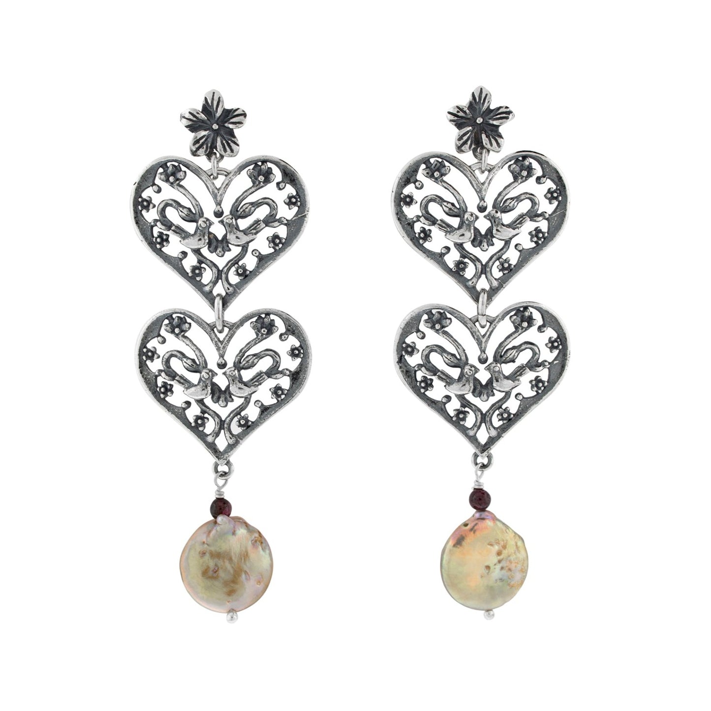 Aretes Doble Corazón