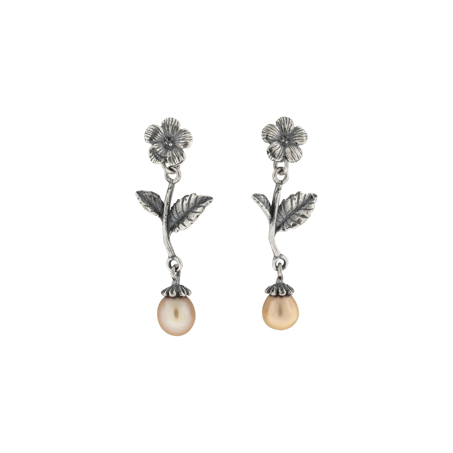 Aretes Flor con Ramitas