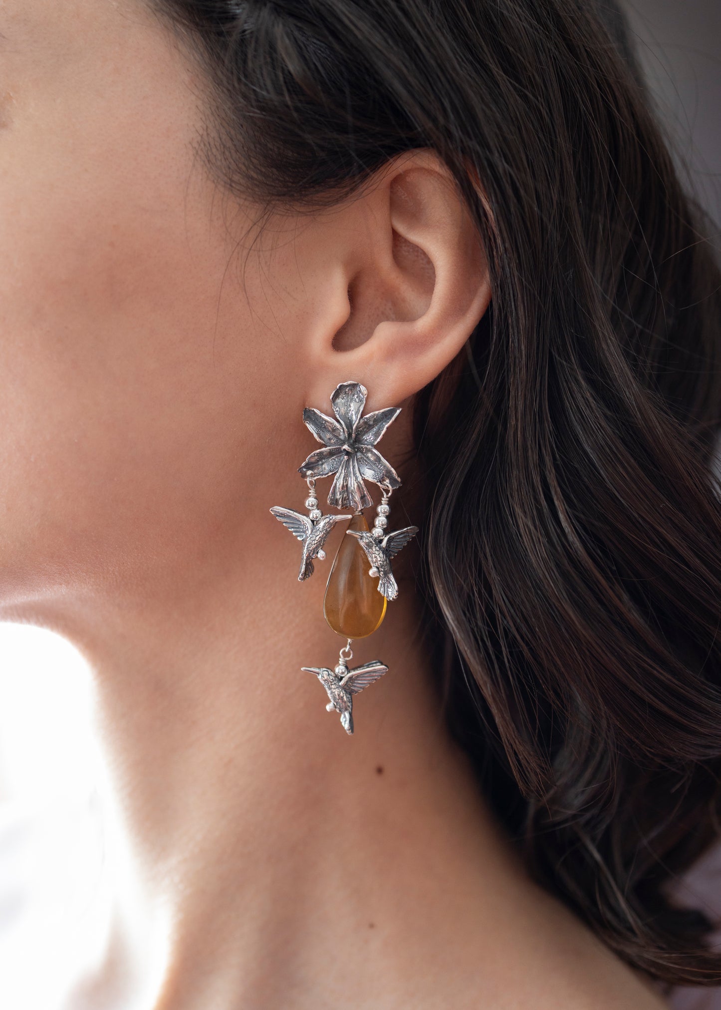 Aretes Triada de colibríes