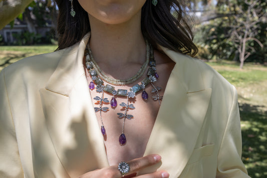 Collar libélulas enamoradas