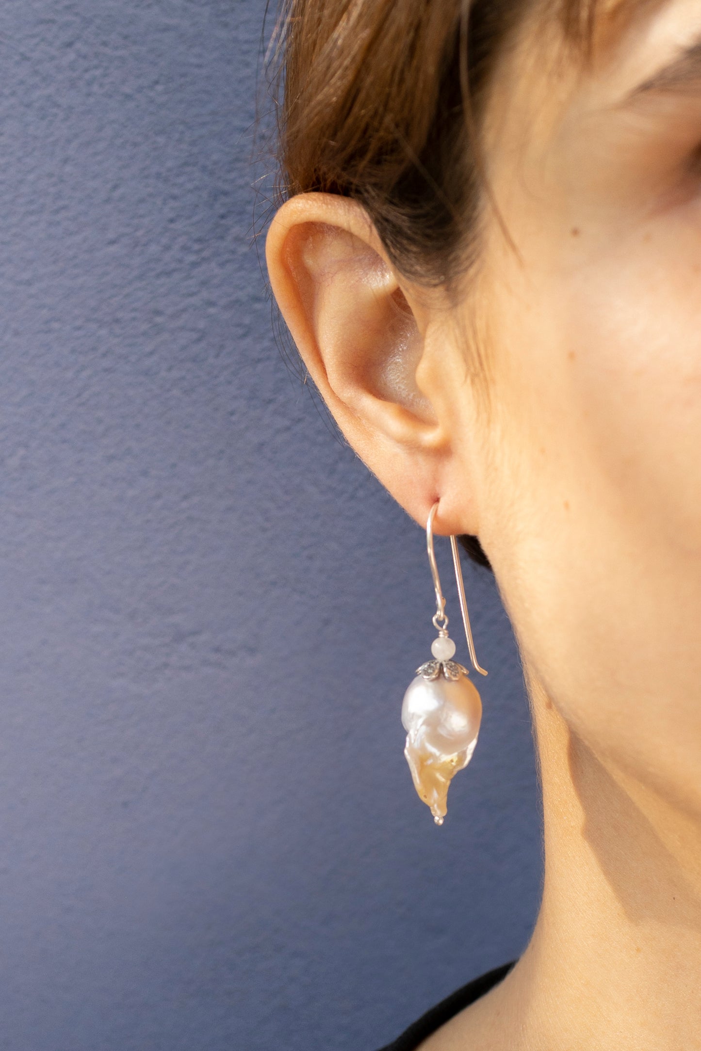 Aretes elegantes perlas barrocas