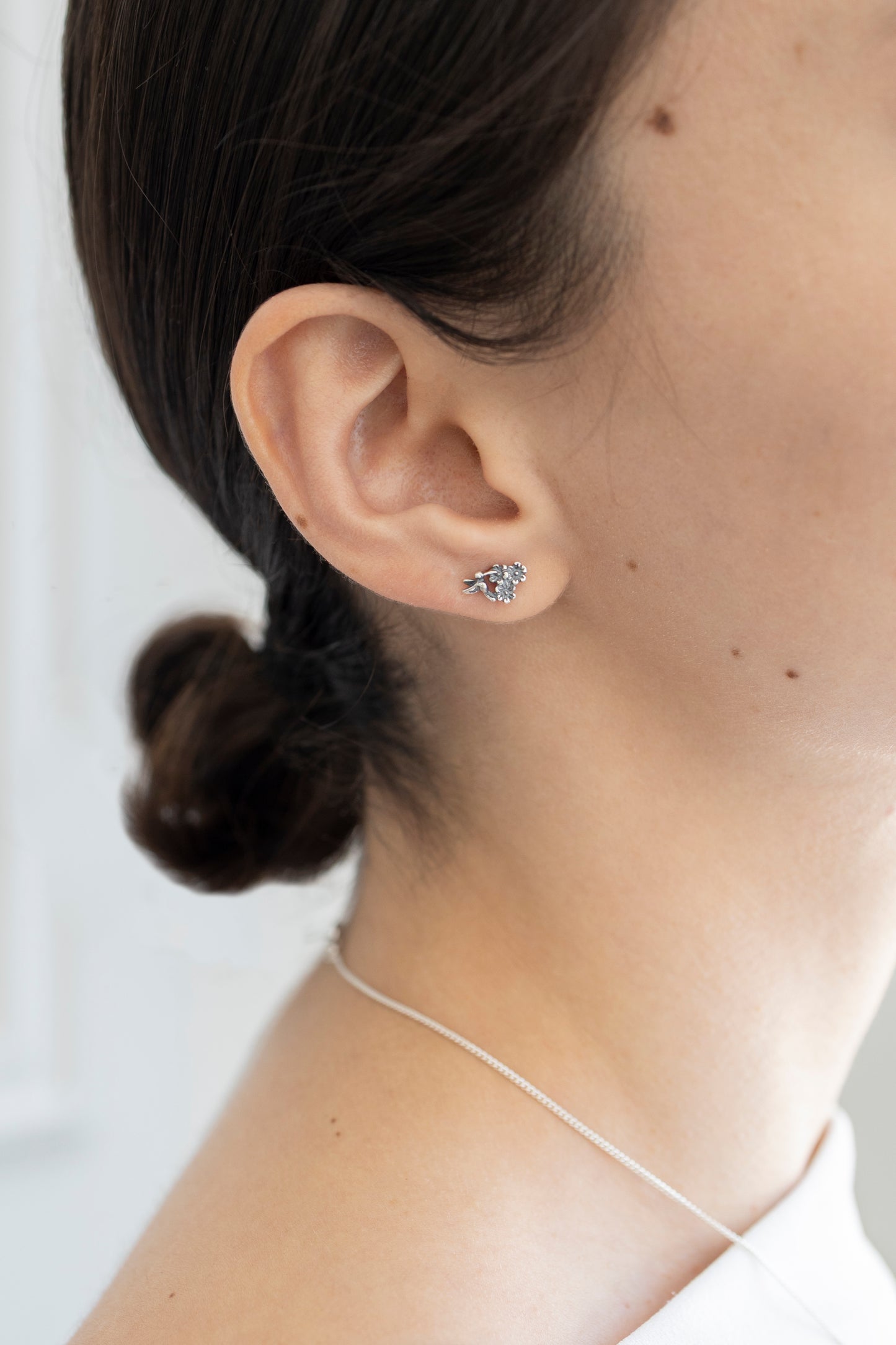 Broqueles Colibrí con Flores