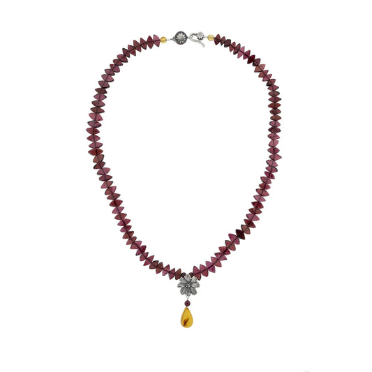 Collar margarita con ambar