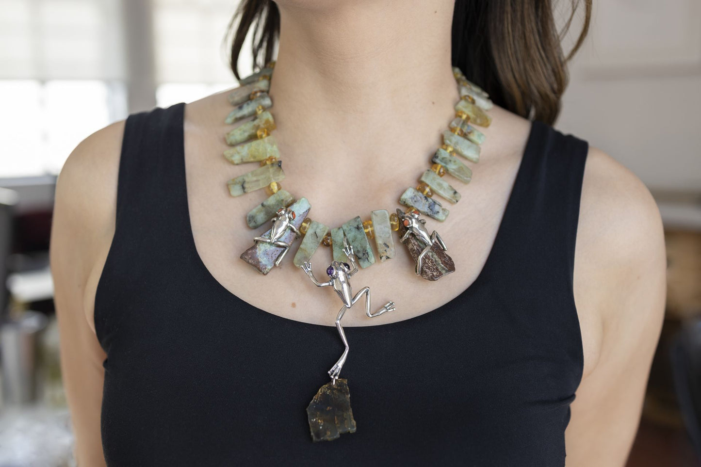 Collar triada de ranas