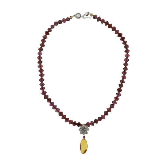 Collar margarita con ambar