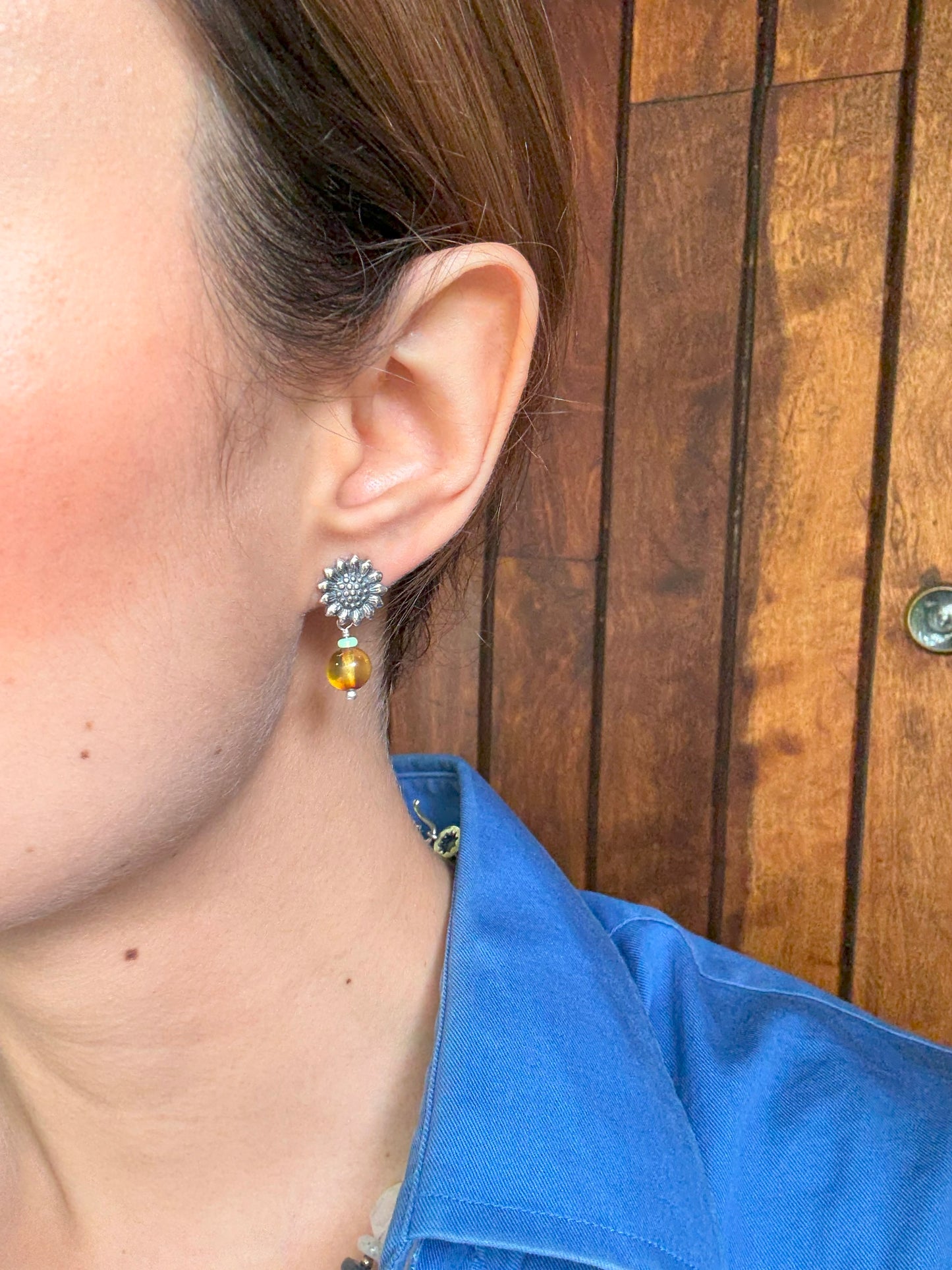 Aretes Girasoles Amarillos