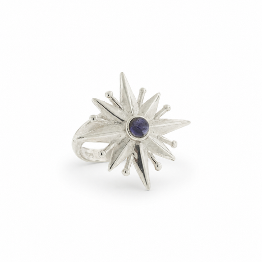Anillo estrella resplandeciente