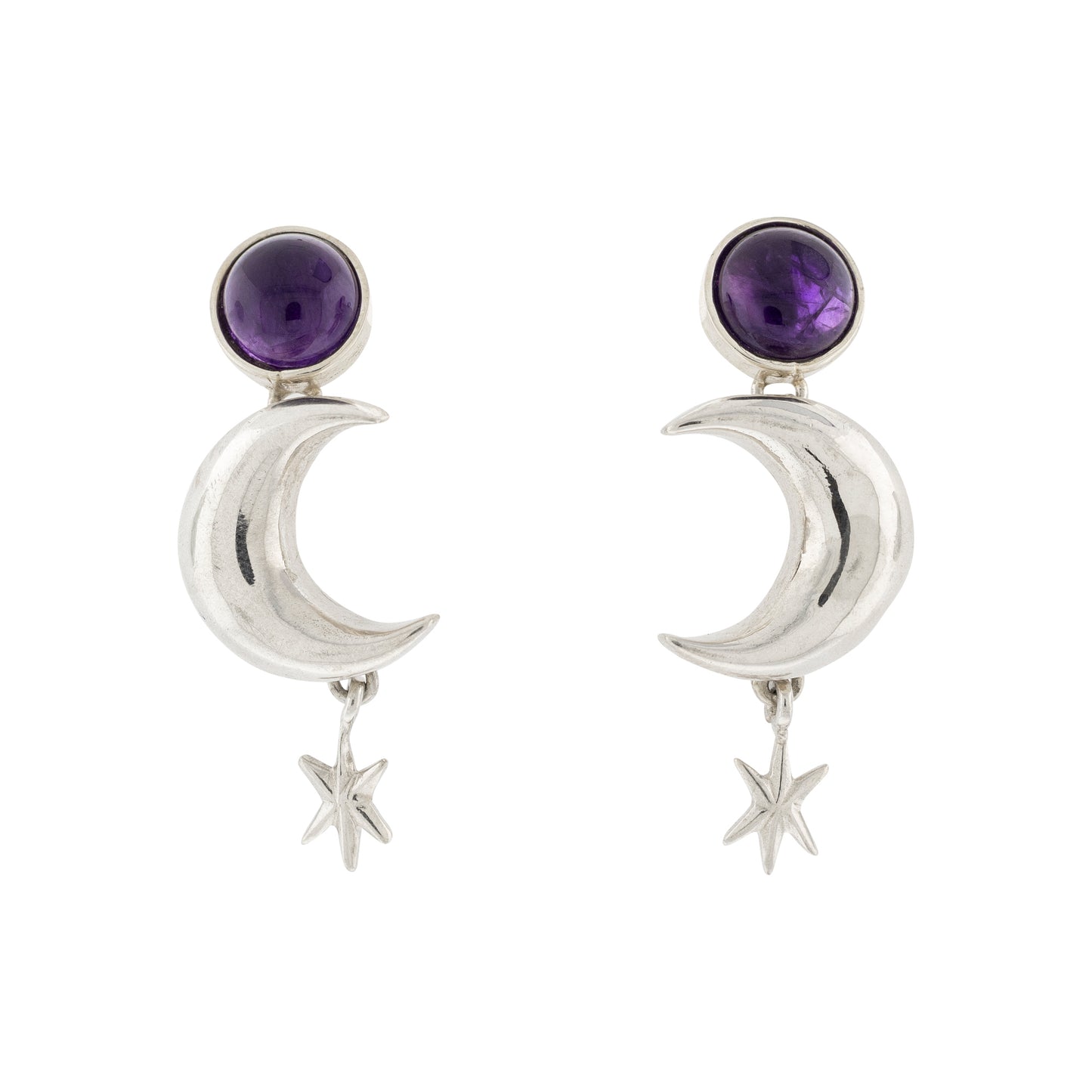 Aretes armonía de luna y estrella