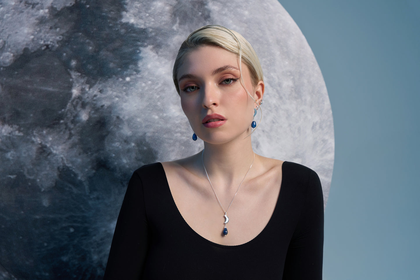 Aretes Luna brillante