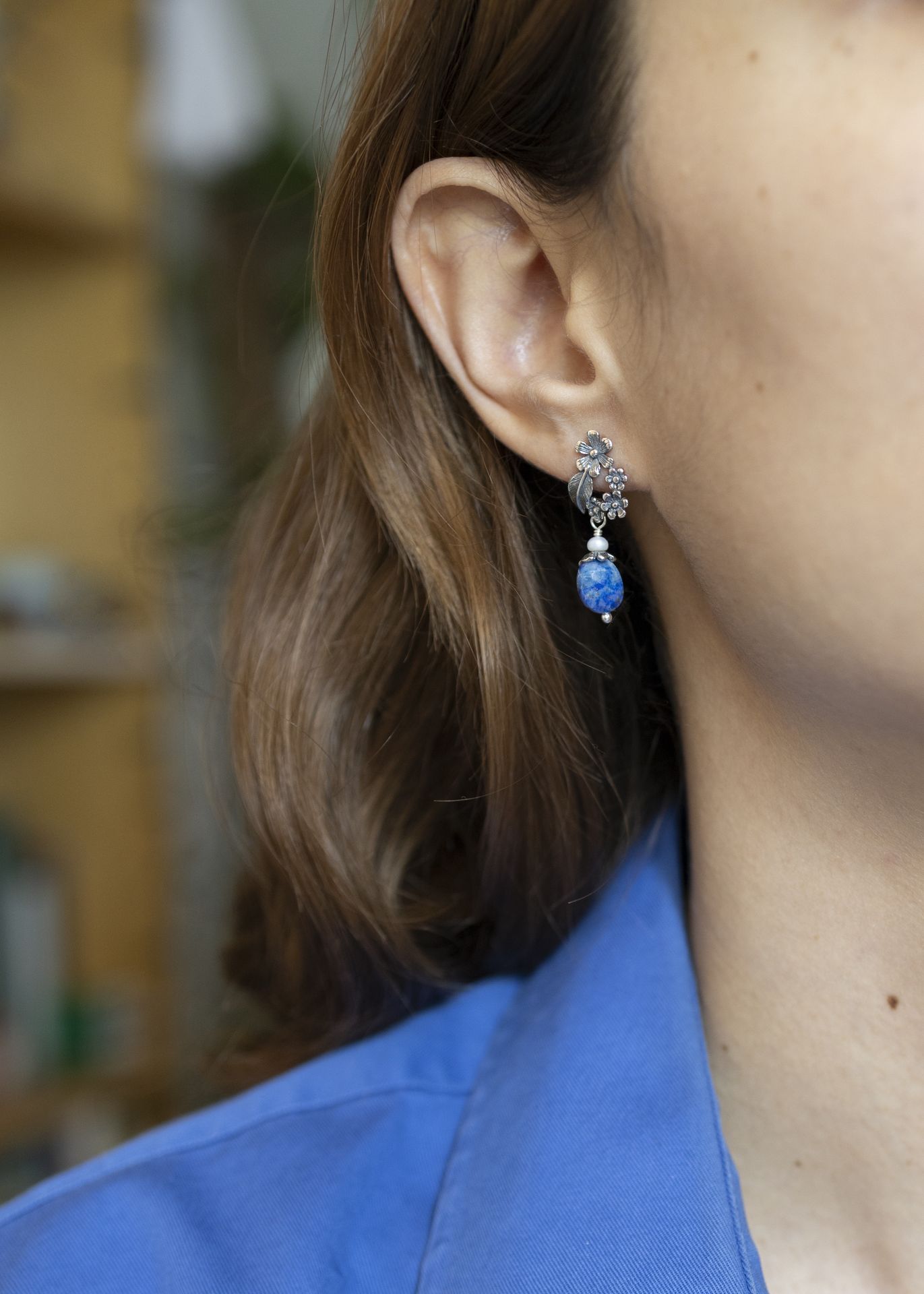 Aretes Corona de Flores chico