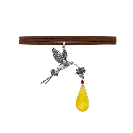 Dije Colibrí con Ámbar