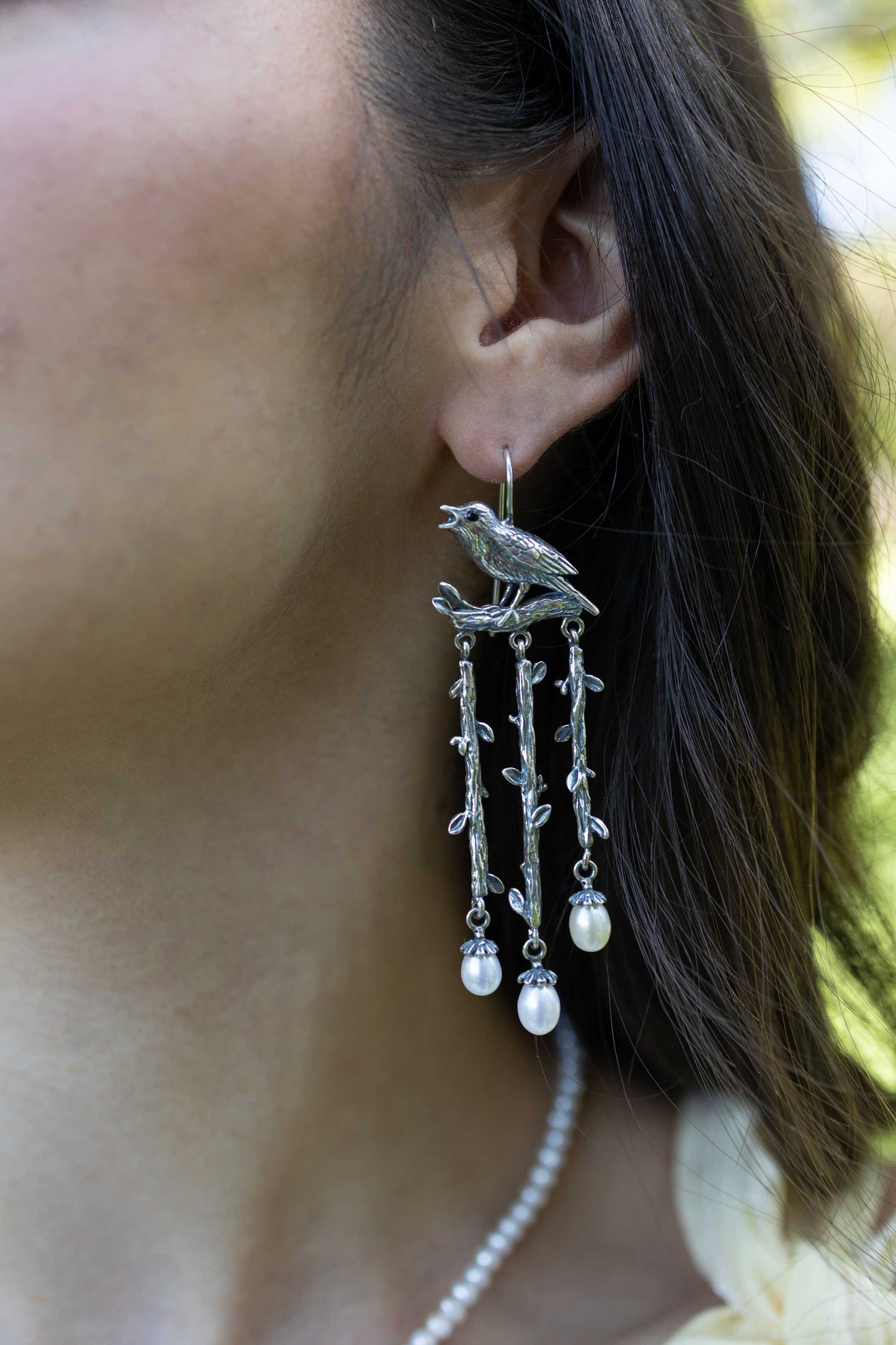 Aretes pájaros cantores