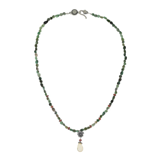 Collar flor esmeralda