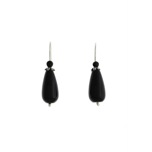 Aretes gota negra