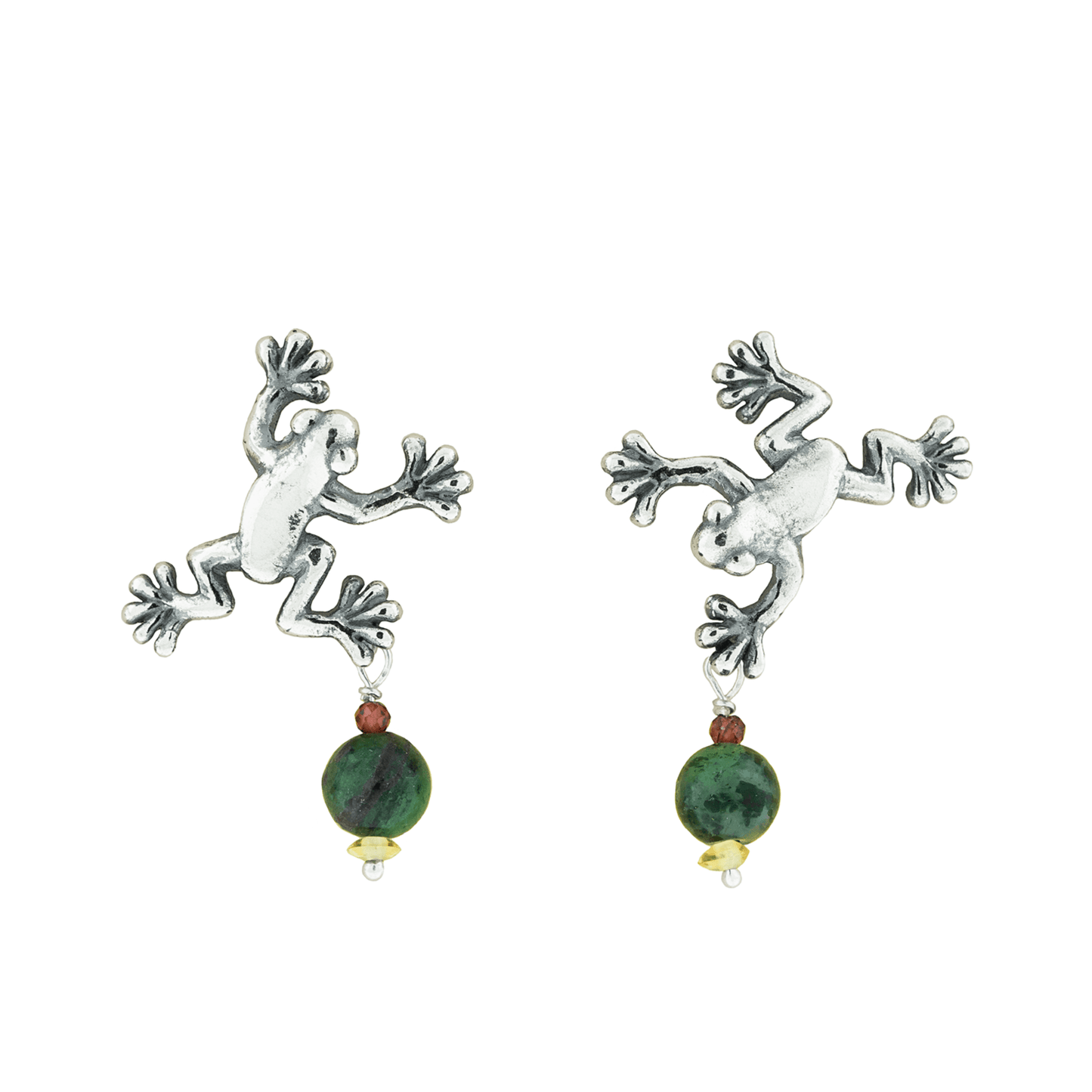 Aretes Rana Flor - Citlali Joyas 