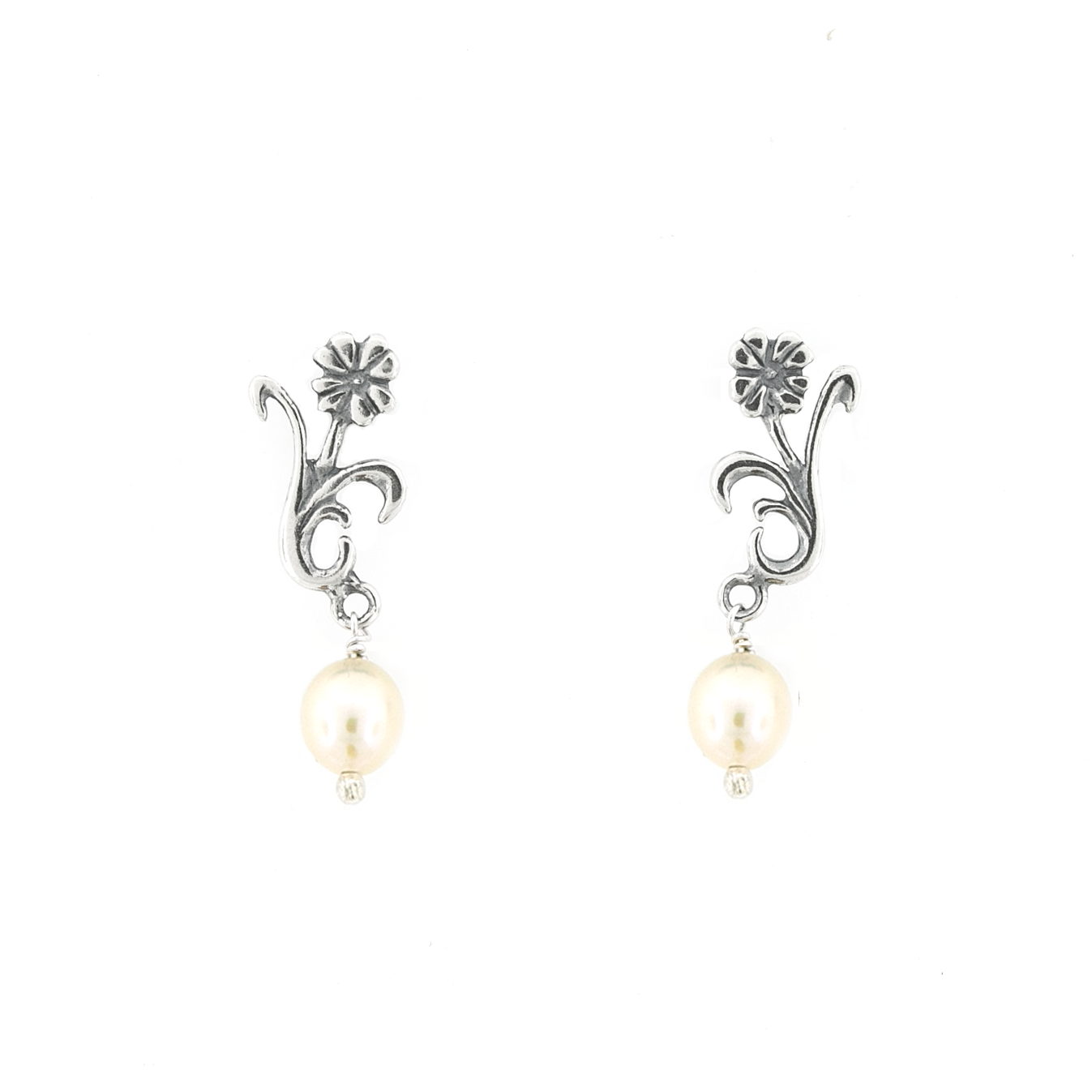 Aretes Flor Tallo