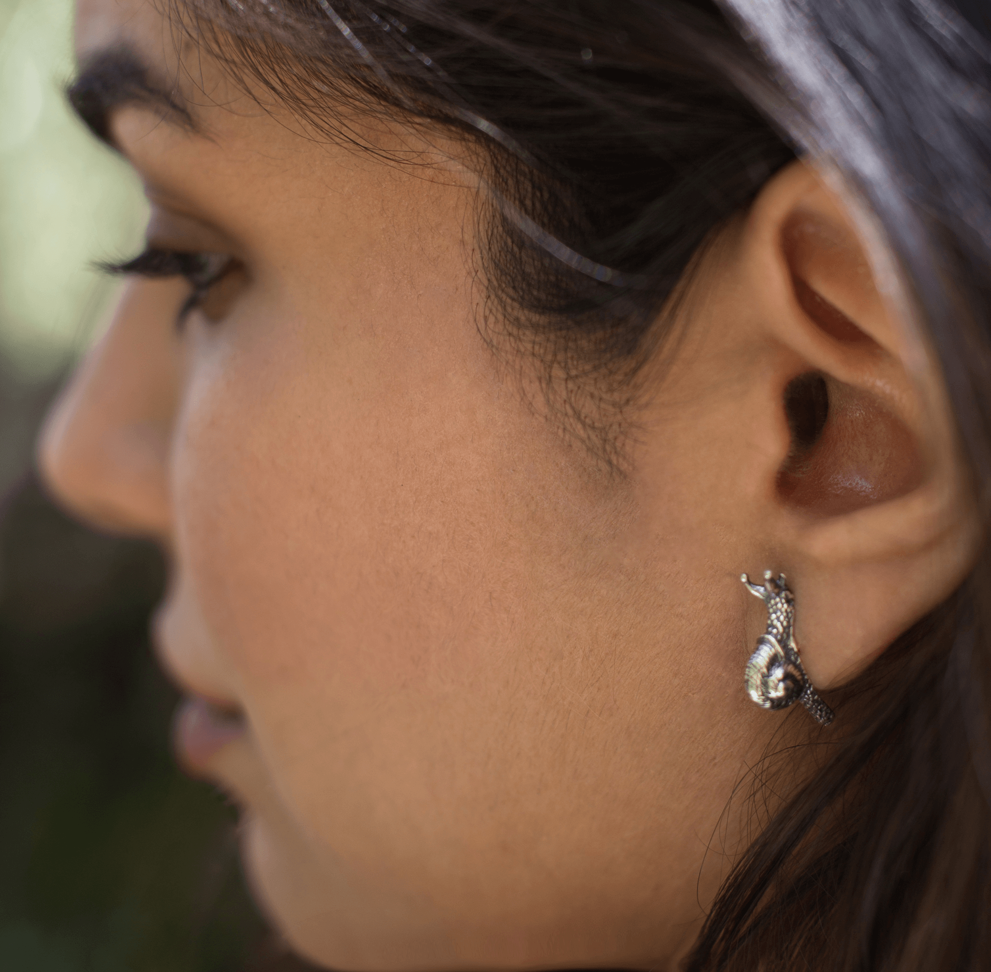 Aretes Caracol de la Tierra - Citlali Joyas 