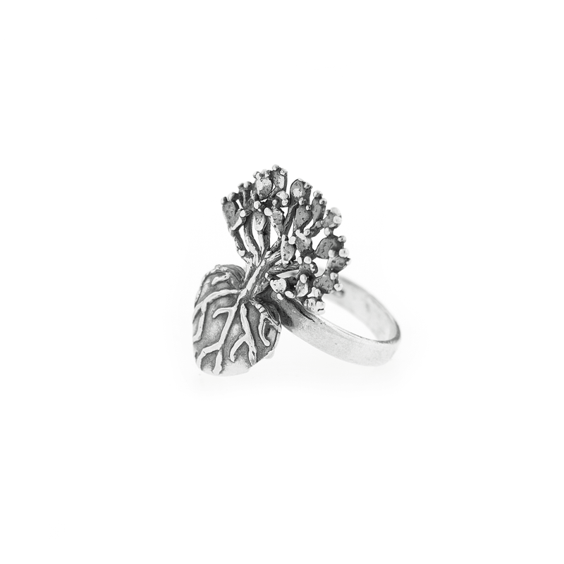 Anillo Corazón de Nopal mediano