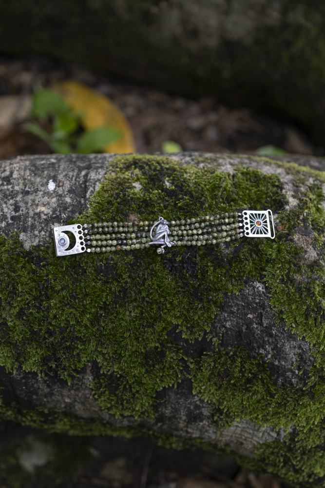Pulsera Verde Lagartija en la selva