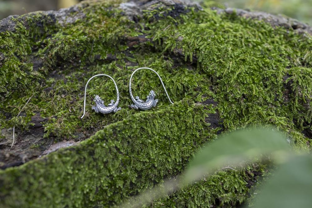 Arracadas Lagartija en la selva
