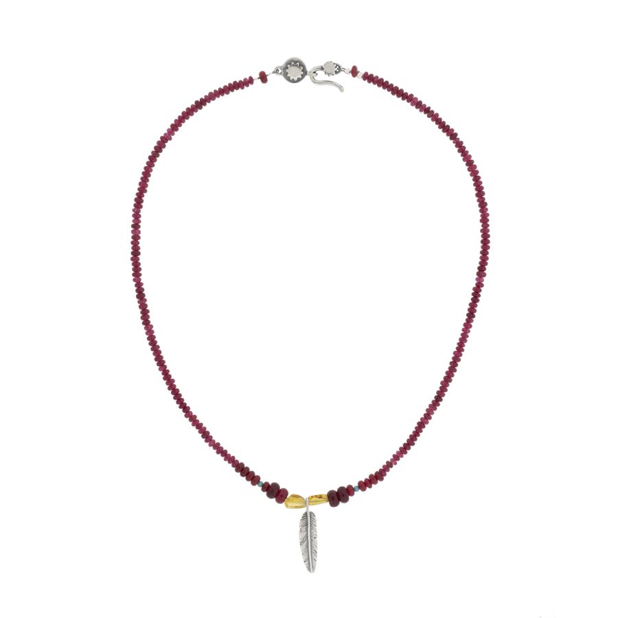 Collar Pluma Granate